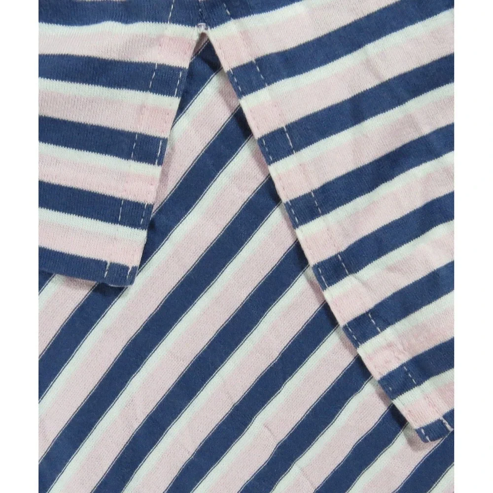 Polo Golf Ralph Lauren Shirt Men XL Pima Cotton Striped Pink Navy Blue Short